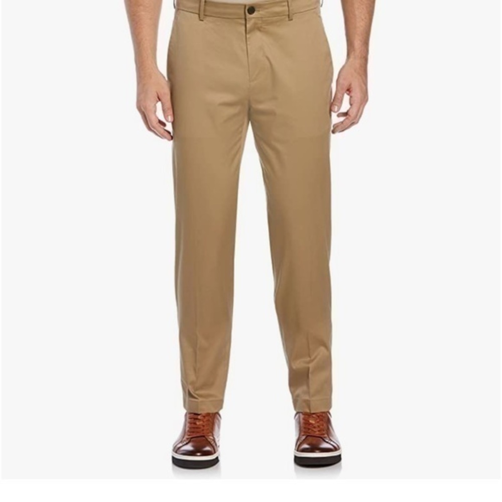 Perry Ellis men’s tan cotton timeless classic preppy chinos in size 36 x 30